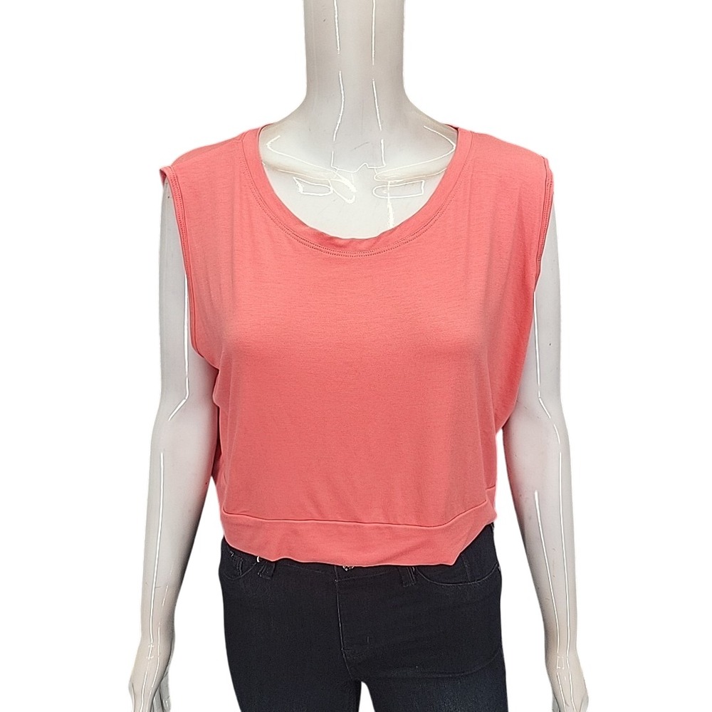 HalfTee Women's Coral Rayon Spandex Wide Strap Tank Top Bralette Size 5XL